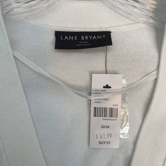 Lane Bryant Sweater Womens 22/24 V-Neck Button-Front Cardigan Nautical Stripes - Picture 6 of 10